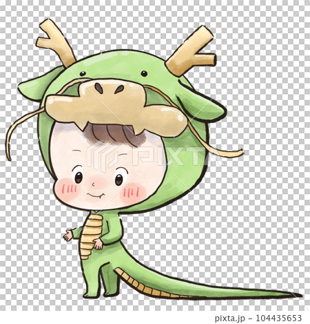 龍の着ぐるみを着た男の子のイラスト 龍の着ぐるみを着た男の子のイラスト 104435653