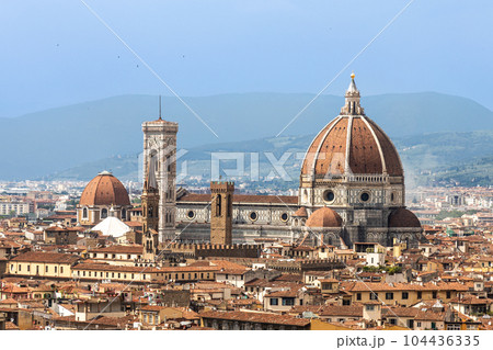 Santa Maria del Fiore or popularly known as Duomo of Florence is popular historic attraction in Florence, Italy 104436335