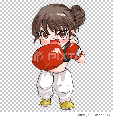 woman punching in boxing 104436835