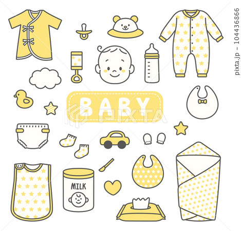赤ちゃん ベビー アイコン セット シンプル 赤ちゃん ベビー アイコン セット シンプル 104436866