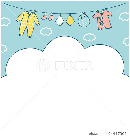 赤ちゃん ベビー 洗濯物 アイコン フレーム シンプル 赤ちゃん ベビー 洗濯物 アイコン フレーム シンプル 104437305