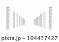 トラスの列柱の3dレンダリング 104437427