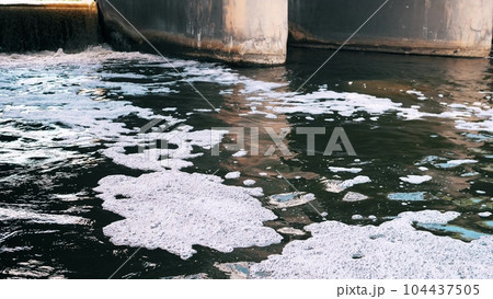 ocean chemical pollution concept background 104437505