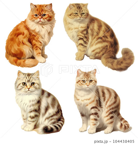 太めの猫セット 太めの猫セット 104438405