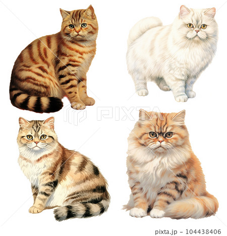 太めの猫セット 104438406