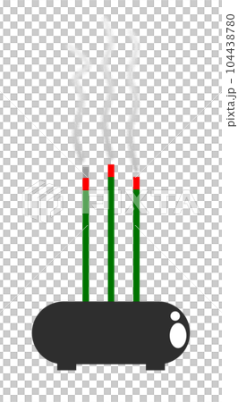 先祖供養で線香を焚いているイラスト 104438780