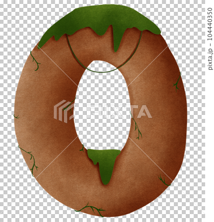 Rocky mountain O alphabet capital letter 104440350