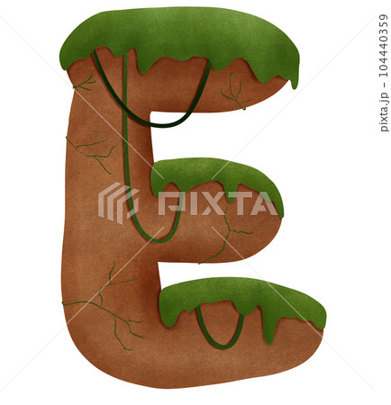 Rocky mountain E alphabet capital letter 104440359