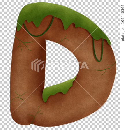 Rocky mountain D alphabet capital letter 104440362