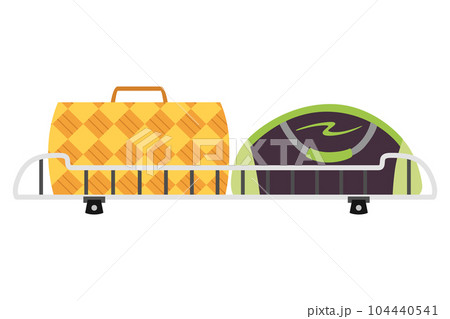 Car roof rack for versatile transportation. Easily transport different necessary things. Perfect for road trips and outdoor adventures 104440541