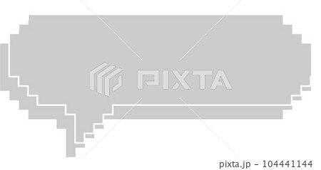 8bit pixel game speech bubble balloon icon sticker memo keyword planner text box banner, flat png transparent element design 104441144