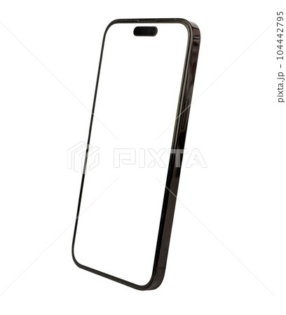 Lodz, Poland June 19 2023 Iphone 14 pro mockup screen isolated Lodz, Poland June 19 2023 Iphone 14 pro mockup screen isolated 104442795