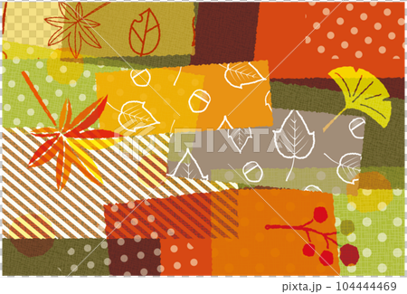 Autumn leaves pattern pattern collage background material Autumn leaves pattern pattern collage background material 104444469