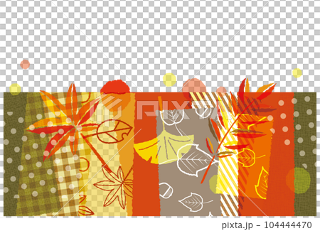 Autumn leaves pattern pattern collage background material 104444470