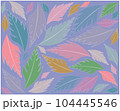 Coloured leaves. Cute coloured leaves for any decoration. Art of the coloured leaves. 104445546
