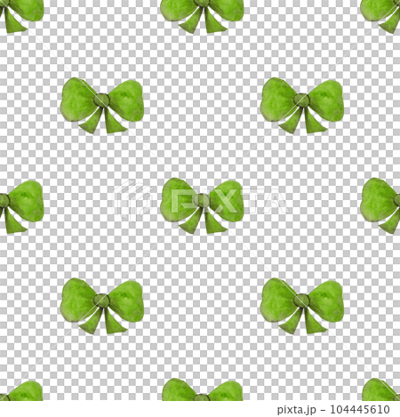 Green bows. Seamless watercolor pattern for your design 104445610