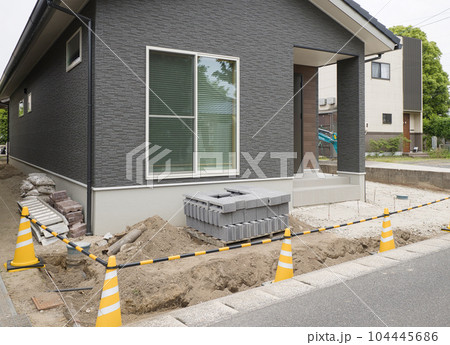 新築イメージ 平屋住宅の外構工事 新築イメージ 平屋住宅の外構工事 104445686