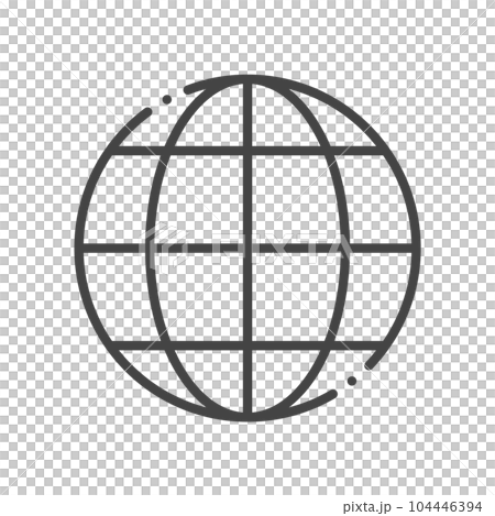 シンプルでおしゃれな地球の線画アイコン - グローバル・物流・世界のイメージ素材 シンプルでおしゃれな地球の線画アイコン - グローバル・物流・世界のイメージ素材 104446394