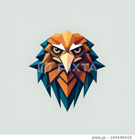 Falcon, Geometric logo vector. AI generatedのイラスト素材 [104446418] - PIXTA