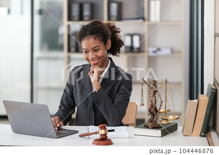 African American woman Lawyer Or Judge. Legal And Justice African American woman Lawyer Or Judge. Legal And Justice 104446876