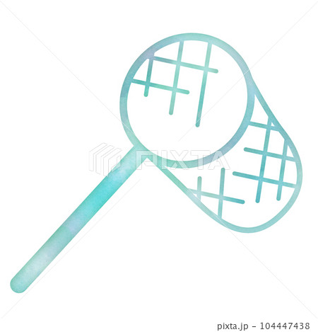 網　あみ　海水浴　潮干狩り　水遊び　夏休み　夏　水彩画タッチ　デザインアイコン　優しい　エコロジー　 104447438