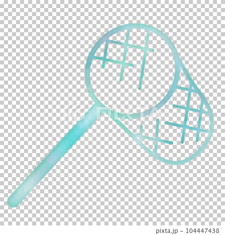 網　あみ　海水浴　潮干狩り　水遊び　夏休み　夏　水彩画タッチ　デザインアイコン　優しい　エコロジー　 104447438