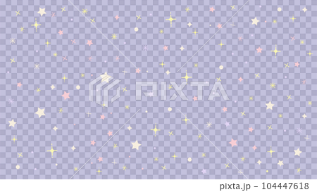 Vector background image of a purple starry sky with glittering stars 104447618