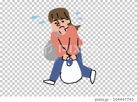 背著沉重購物袋的家庭主婦 與烹飪套件送貨服務和午餐盒送貨服務相關的插圖 104447743