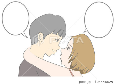 キスのおしゃれな手書きイラスト素材(3) 104448629
