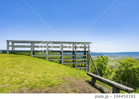 【熊本県】阿蘇の絶景が望める田子山展望所（そらふね桟橋） 104450193