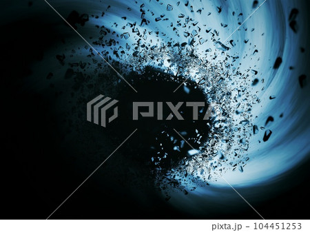 渦としぶきの3dイラスト 104451253