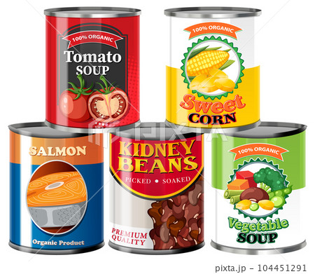 Set of canned food 104451291