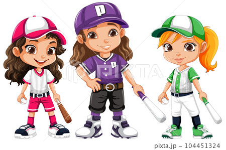 Baseball player cartoon character Baseball player cartoon character 104451324