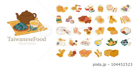Taiwanese classic food element set 104452523