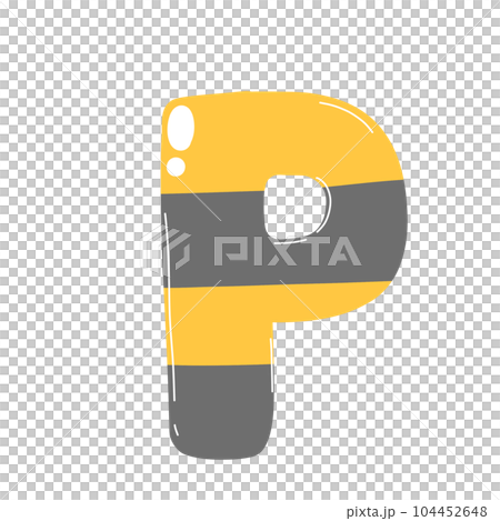 Alphabet illustration bee and honey. 104452648