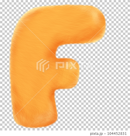 Orange fluffy alphabet cute and funny for children illustration. Orange fluffy alphabet cute and funny for children illustration. 104452831