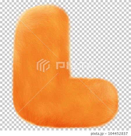 Orange fluffy alphabet cute and funny for children illustration. 104452837