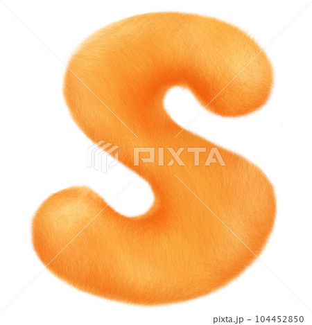 Orange fluffy alphabet cute and funny for children illustration. Orange fluffy alphabet cute and funny for children illustration. 104452850