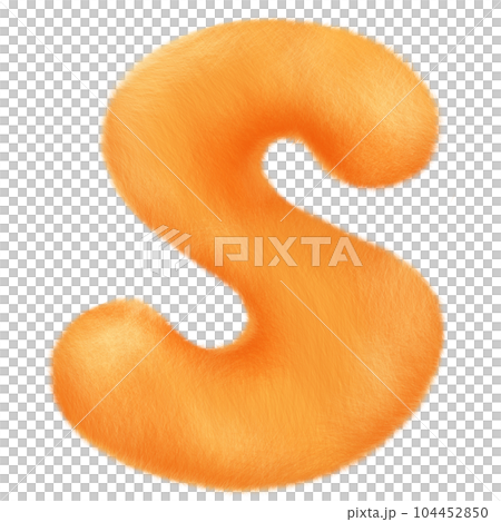 Orange fluffy alphabet cute and funny for children illustration. Orange fluffy alphabet cute and funny for children illustration. 104452850