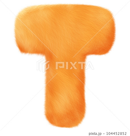 Orange fluffy alphabet cute and funny for children illustration. 104452852