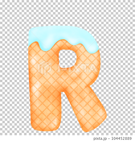 Watercolor alphabet illustration ice cream. Watercolor alphabet illustration ice cream. 104452889