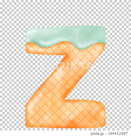 Watercolor alphabet illustration ice cream. Watercolor alphabet illustration ice cream. 104452897