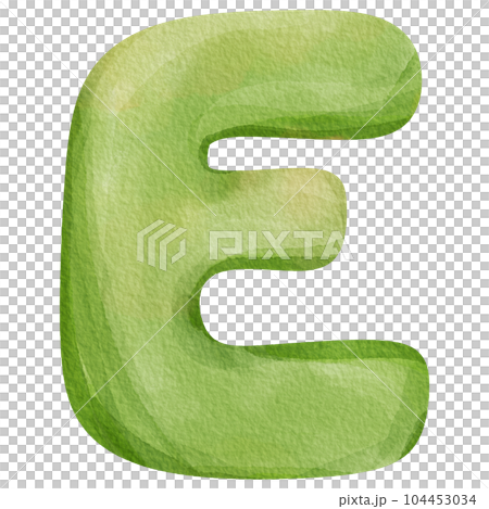 Watercolor uppercase alphabet. 104453034