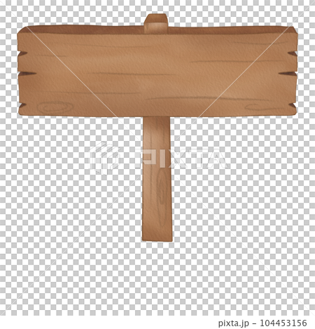 Watercolor wooden board and sign 104453156