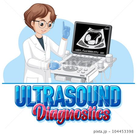 Doctor using ultrasound scanning machine Doctor using ultrasound scanning machine 104453398