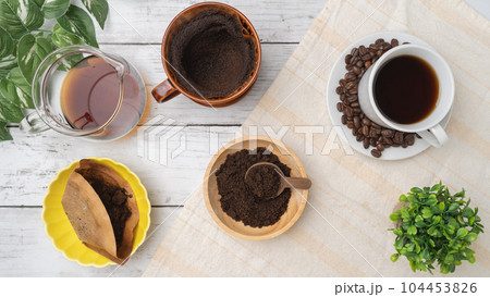 コーヒー豆の残りカス イメージ コーヒー豆の残りカス イメージ 104453826