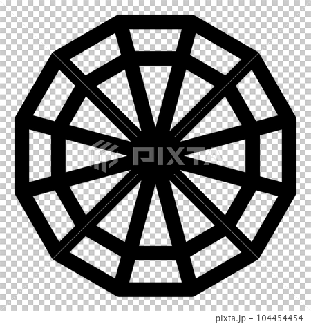 十二、12分割、丸、円を表すラインスタイルのアイコン 104454454