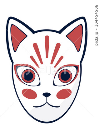 Japanese fox mask 104454506