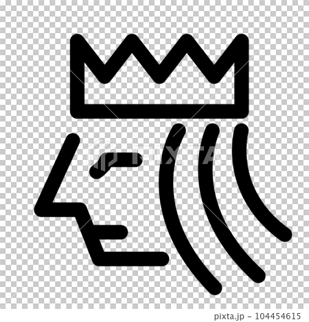 Line style icons representing playing cards, queens Line style icons representing playing cards, queens 104454615