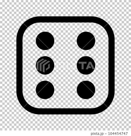代表骰子的線條樣式圖標，6 104454747